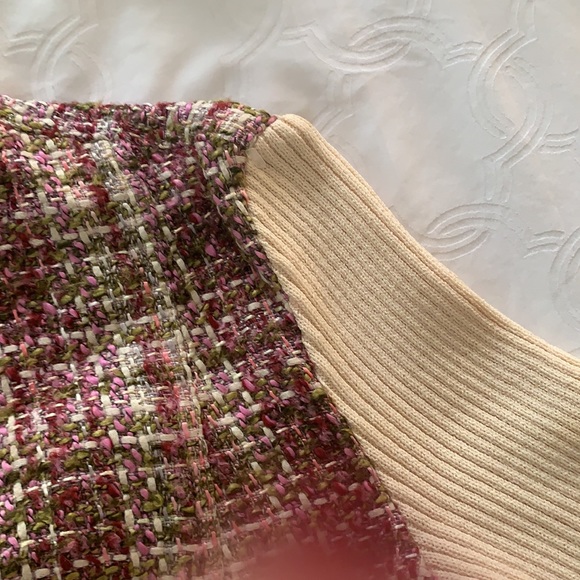 ST JOHN SPORT size M pink tweed jacket in great condition - Picture 7 of 8